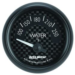 GT SERIES 2-1/16" WATER TEMP 100-250Â°F, SHORT SWEEP ELECT. AUTO METER / 8037