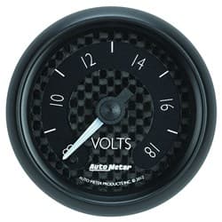GT SERIES 2-1/16" VOLTMETER 8-18 VOLTS FULL SWEEP ELECTRIC AUTO METER / 8091