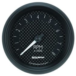 GT SERIES 3-3/8" TACHOMETER 8,000RPM, IN DASH, ELECTRIC AUTO METER / 8097