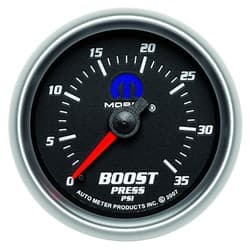 2-1/16" MECH BOOST 0-35PSI BLUE MOPAR LOGO, BLACK FACE AUTOMETER / 880011