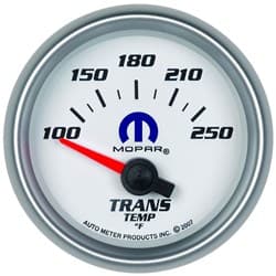 2-1/16" TRANS TEMP 100-250F BLUE MOPAR LOGO, WHITE FACE AUTOMETER / 880033