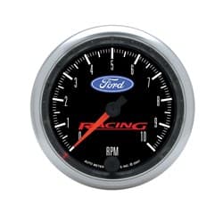 3-3/8" IN DASH TACHO 10,000RPM FORD RACING, BLACK FACE AUTOMETER / 880084