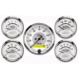 FORD HOTROD 5 PIECE GAUGE KIT FSE SPEEDO,OIL,WATER,FUEL,VOLT AUTOMETER / 880087