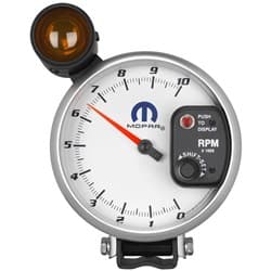 5" SHIFT LIGHT TACHO 10,000RPM WHITE FACE, MOPAR AUTOMETER / 880248