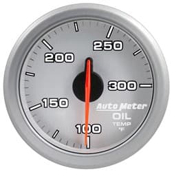 AIRDRIVE SILVER OIL TEMP 2-1/16, 100-300Â°F, OBDII/WIFI AUTO METER - 9140-UL