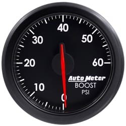 AIRDRIVE BLACK BOOST GAUGE 2-1/16, 0-60PSI, OBDII/WIFI AUTO METER - 9160-T