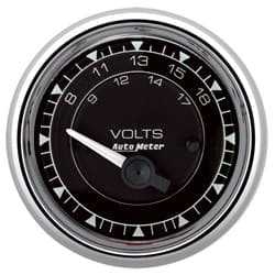 CHRONO CHROME 2-1/16" VOLTS 8-18 VOLTS, SHORT SWEEP ELECT AUTOMETER / 9792