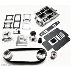 SBC 6-71 BLOWER KIT, BLACK ANODIZED, LARGE PORT, 2V ACC TBS / 2616-BLK