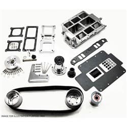 SBC 8-71 BLOWER KIT LGE PORT, 2V, BLACK ANODIZED TBS / 2626-BLK