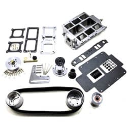SBC 8-71 BLOWER KIT LGE PORT, 2V ACC, POLISHED TBS / 2626