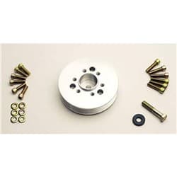 6-RIB ACCESSORY PULLEY SB CHEV 3-BOLT SBC BALANCER TO 6-BOLT TBS - 4228