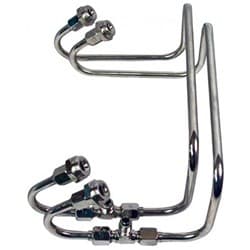 DUAL INLET FUEL LINE KIT, 4500 KING DEMON, POLISHED STAINLESS TBS - 4385