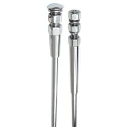 1932-39 FORD RADIATOR SUPPORT RODS SS W/THREAD COVERS BOB DRAKE - B-8133-S