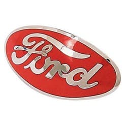 32 FORD GRILLE ORNAMENT EMBLEM RED - EA  SUIT BULL NOSE BOB DRAKE - B-8212-STR-R