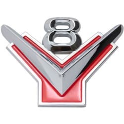 V8 FENDER EMBLEM 1954-56 CAR 1955 THUNDERBIRD BOB DRAKE - BM-16237-A