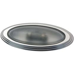 LARGE INTERIOR COURTESY LIGHT OVAL ALUM STEP 12V BOBDRAKE - HR-13771-L-ST