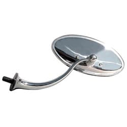 DRAKE OVAL LH SWANNECK MIRROR S/S OVAL HEAD W/HARDWARE BOB DRAKE - HR-18403-L