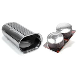 BDS DUAL 5-1/8" CARB FLANGE SCOOP WITH FILTERS, POLISHED BDS / SC-9001