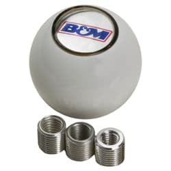 B&M WHITE UNIV.SHIFTER KNOB COMES WITH B&M LOGO ONLY B&M - 46110