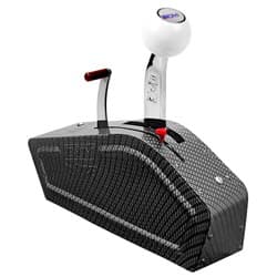 PRO RATCHET 3&4 SPEED, CARBON FIBRE LOOK COVER, WHITE KNOB B&M - 80843