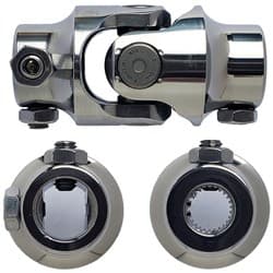 POLISHED S/S 3/4DD X 9/16-26 NEEDLE BEARING UNI JOINT BORGESON - 124909