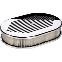 AIR CLEANER MILLED SMALL OVAL BILLET POLISHED 11-7/8X8-3/8X3 BILLET - 15320