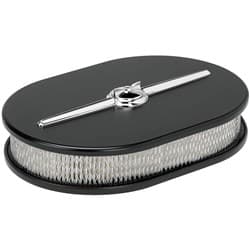BILLET STREAMLINE SMALL OVAL BLACK AIR CLEANER BILLET - 15324