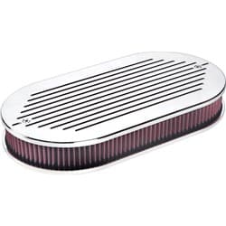 BILLET AIR CLEANER DUAL CARB MILLED POL K&N 15L X 8-1/2WX3H BILLET - 15520