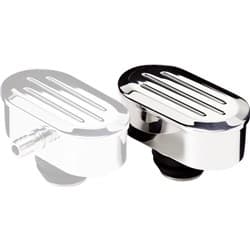 BILLET BREATHER OVAL MILLED 1-1/4 HOLE BILLET - 20920