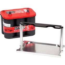 BILLET BATTERY MOUNT OPTIMA BLK/POLISH LARGE BATTERY 34/78 BILLET - 248910