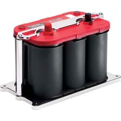 BILLET BATTERY MOUNT OPTIMA POLISHED LARGE BATTERY 34/78 BILLET - 248915