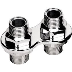 BILLET BULKHEADS HEATER 2 PORT SCREW ON LINES  -10/-10 BILLET - 66820