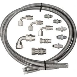 POWER STEERING HOSE KIT SUIT GM BOXES & FORD TYPE RACK BILLET - 77900