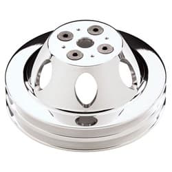 SBC WATER PUMP PULLEY DOUBLE GROOVE  BILLET SHORT PUMP BILLET - 80220