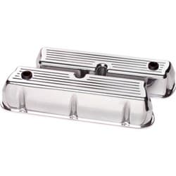 SB FORD WINDSOR VALVE COVERS POLISHED BALL MILLED BILLET - P95320