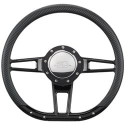 FORMULA D-SHAPE BLK 14" STEER WHEEL BILLET BLACK ANODIZED BILLET - BLK29409
