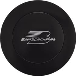 BLACK HORN BUTTON BILLET LOGO LARGE BILLET WHEELS & 9 HOLE BILLET - BLK32625