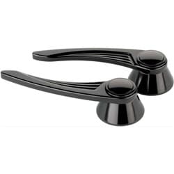 BALL MILLED DOOR HANDLES GM/FO BLACK 49UP 1/2 ROUND SPLINE PR BILLET - BLK45525
