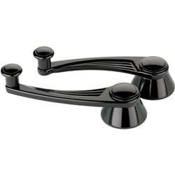 BALL MILLED WINDOW HANDLES BLACK GM 1/2"  49 UP  PAIR* BILLET - BLK46425