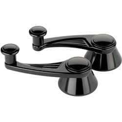BLK BALL MILLED VENT HANDLES GM/FORD 49UP 1/2 RND SPLINE PR BILLET - BLK47525