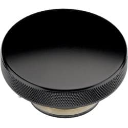 BILLET BLACK RADIATOR CAP PLAIN 16LB. LARGE SIZE BILLET - BLK75120