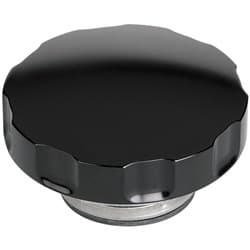 BILLET RADIATOR CAP NOTCHGRIP BLACK 16LB PLAIN LARGE SIZE BILLET - BLK75125