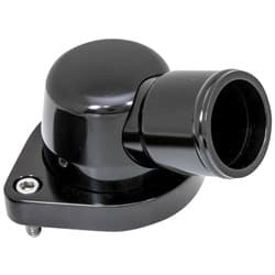 LS BILLET THERMOSTAT HOUSING 15 DEGREE BLACK BILLET - BLK90334
