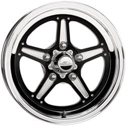 STREET LITE BLACK 15X3.5 1.75" BS 5 X 4.75 BC BILLET - BRS035356117N