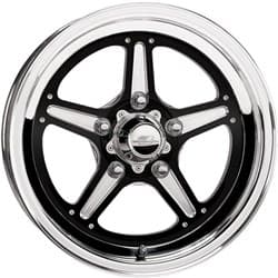 STREET LITE 15x8"  BLACK 5x4.5 BC, 5.50" BACKSPACE BILLET - BRS035806555N
