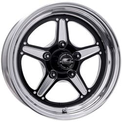 STREET LITE BLACK 15X8 3.5"  BS    5 X 4.75 BC BILLET - BRS23580L6135