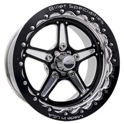 STREET LITE 15x10" BLACK SBL 5x4.50", 3.5" B/S BILLET - BRSB35106535N