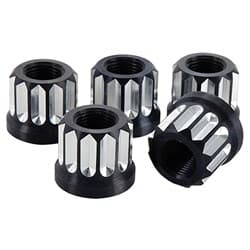 BILLET 5/8-18 WHEEL NUTS 5PK 7075 BILLET 12PT BLACK BILLET - LNRFN5818