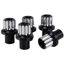 BILLET ALUMINIUM WHEEL NUTS 1/2-20, .500" SHANK, 5-PACK BILLET - LNRMS122050