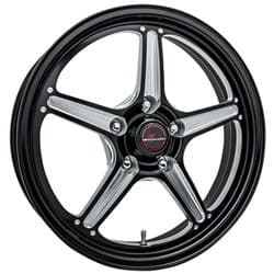 STREET LITE 17X4.5" 2"BS BLACK 5 X4.75" BC 1PC FORGED SFI15.2 BILLET - RSFB037456120N